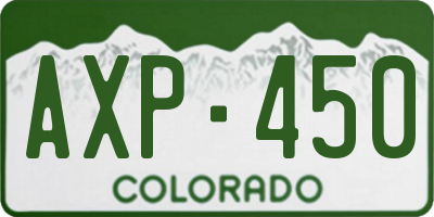 CO license plate AXP450