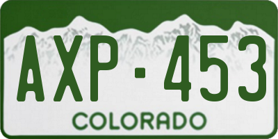 CO license plate AXP453