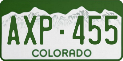 CO license plate AXP455