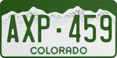 CO license plate AXP459