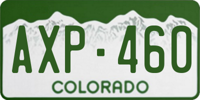 CO license plate AXP460