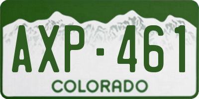 CO license plate AXP461