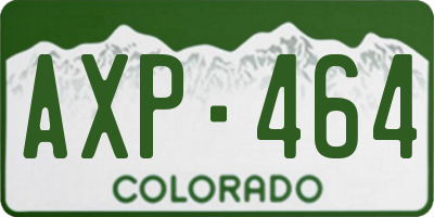 CO license plate AXP464