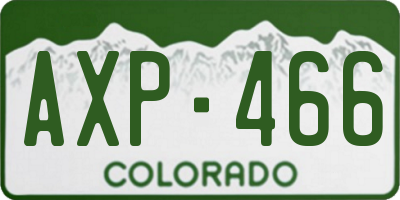 CO license plate AXP466