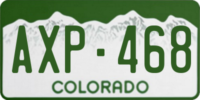 CO license plate AXP468