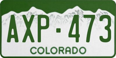 CO license plate AXP473