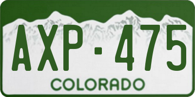CO license plate AXP475