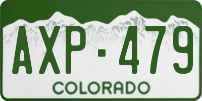 CO license plate AXP479