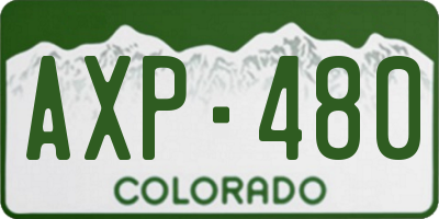 CO license plate AXP480