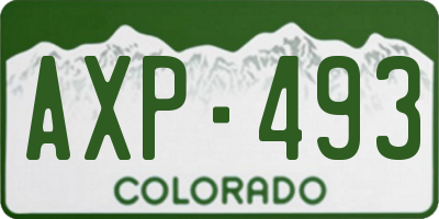 CO license plate AXP493