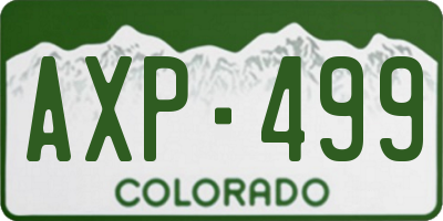 CO license plate AXP499