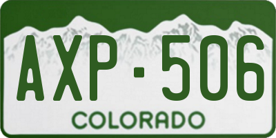 CO license plate AXP506