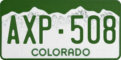 CO license plate AXP508