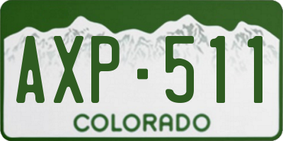 CO license plate AXP511