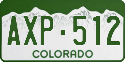 CO license plate AXP512
