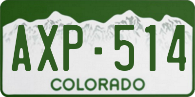 CO license plate AXP514