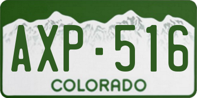 CO license plate AXP516