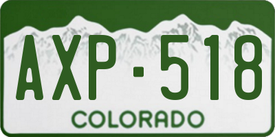 CO license plate AXP518