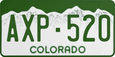 CO license plate AXP520