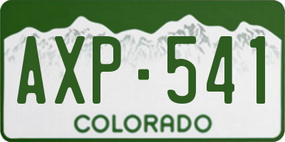 CO license plate AXP541