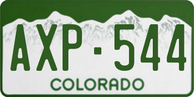 CO license plate AXP544