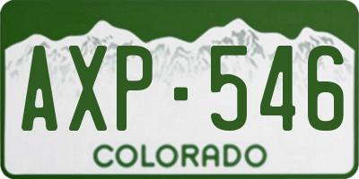 CO license plate AXP546