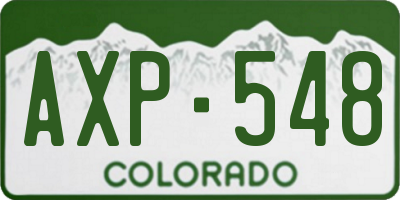 CO license plate AXP548
