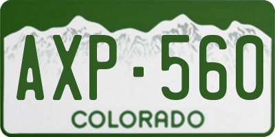 CO license plate AXP560