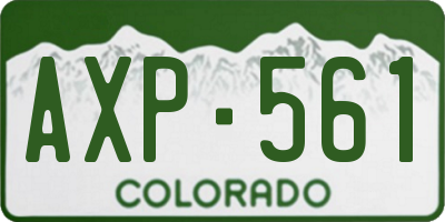CO license plate AXP561