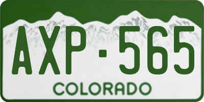 CO license plate AXP565