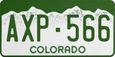 CO license plate AXP566