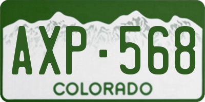 CO license plate AXP568