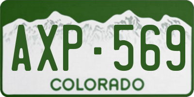 CO license plate AXP569