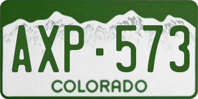 CO license plate AXP573
