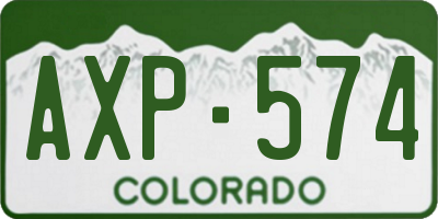CO license plate AXP574