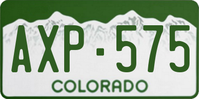 CO license plate AXP575