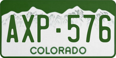 CO license plate AXP576