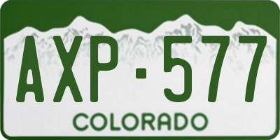 CO license plate AXP577