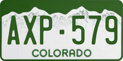 CO license plate AXP579