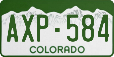 CO license plate AXP584