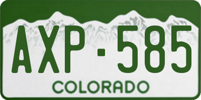CO license plate AXP585