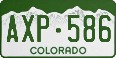 CO license plate AXP586