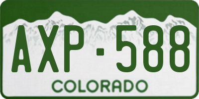 CO license plate AXP588