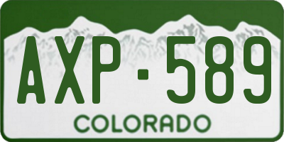 CO license plate AXP589