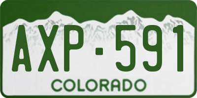 CO license plate AXP591
