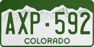 CO license plate AXP592