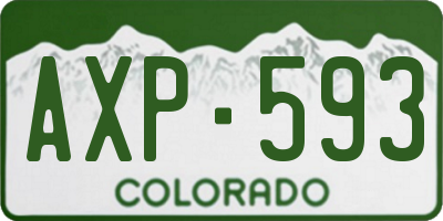 CO license plate AXP593