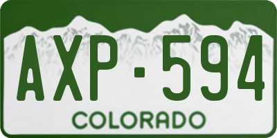 CO license plate AXP594