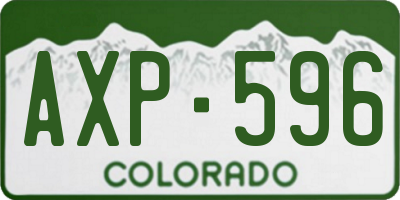 CO license plate AXP596