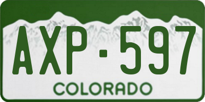 CO license plate AXP597